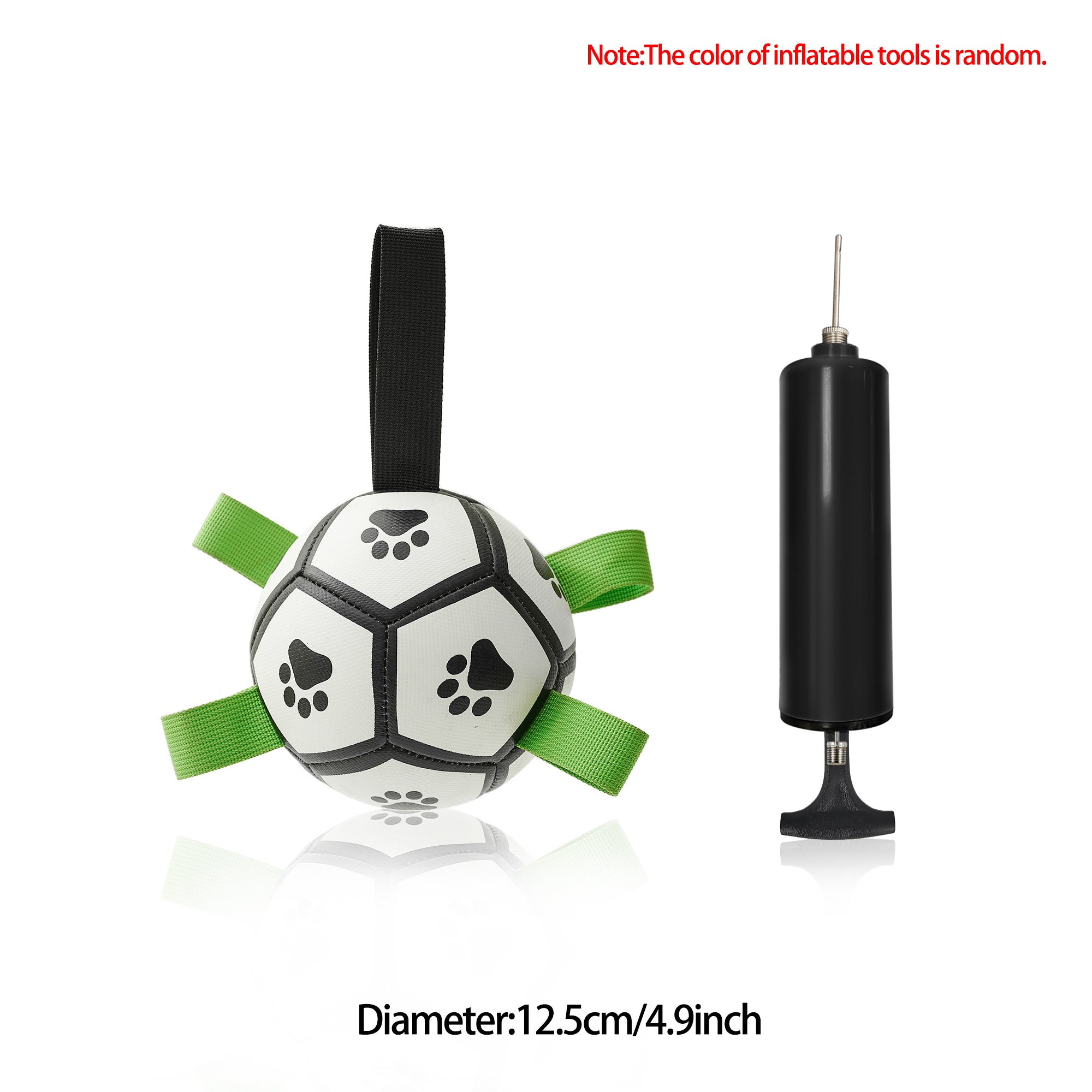 Soccer Ball for Large Dogs – Durable Tug Toy with Straps