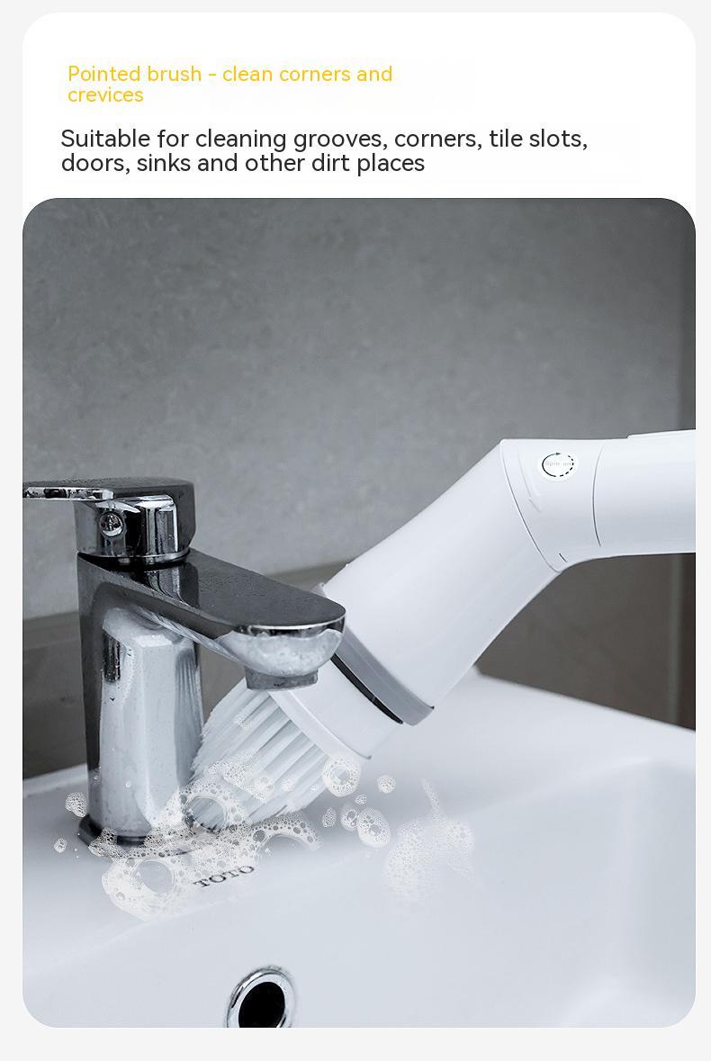 Electric Spin Scrubber with Long Extendable Handle – Cordless