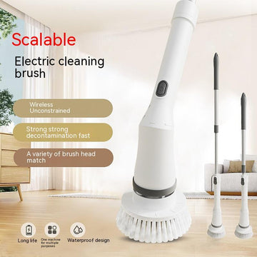 Electric Spin Scrubber with Long Extendable Handle – Cordless