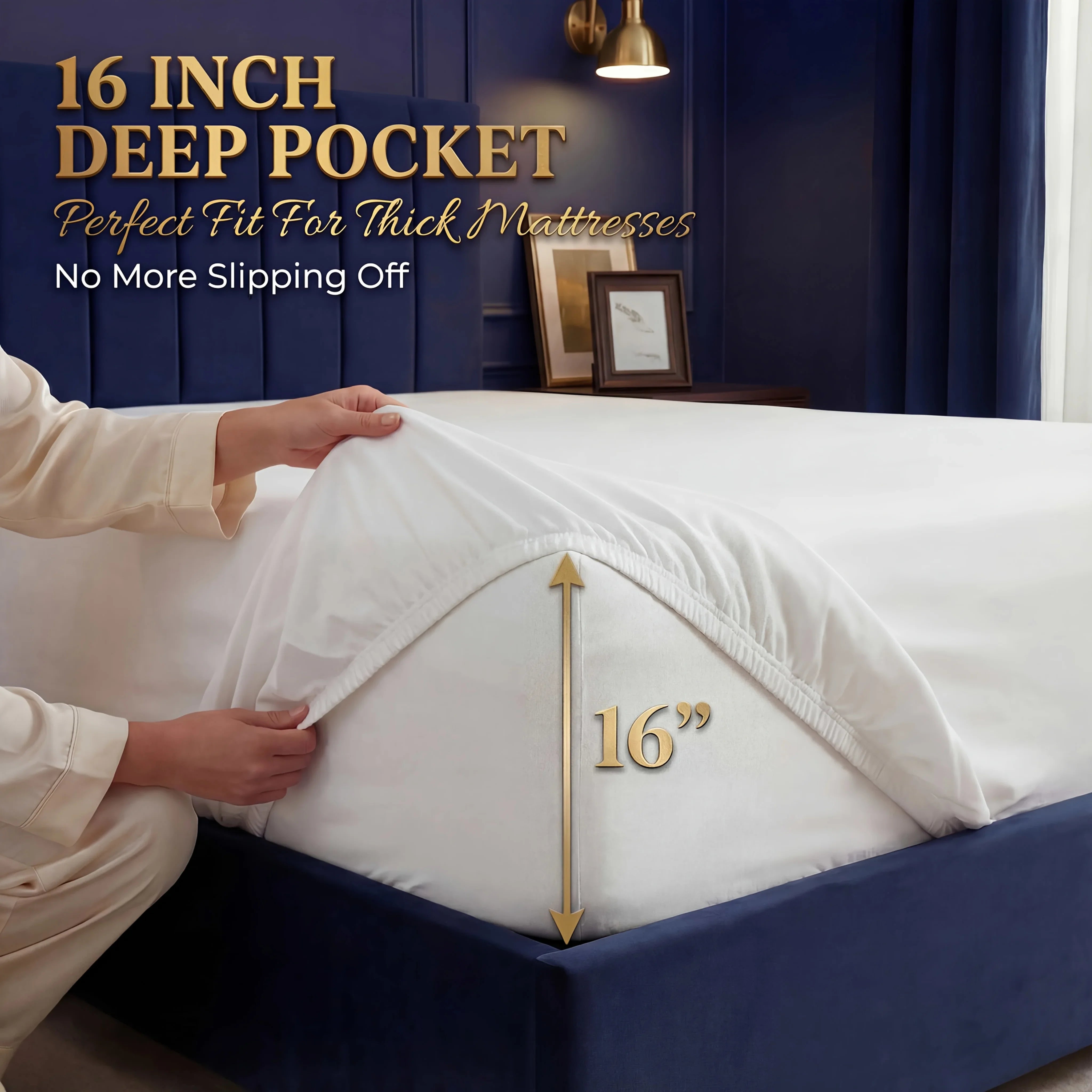 Bamboo Cooling Bed Sheet Set – 3 or 4 Piece, 14" Deep Pocket, Shrink & Fade Resistant, Skin-Friendly