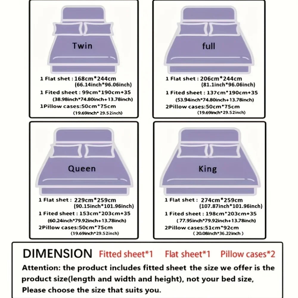 Bamboo Cooling Bed Sheet Set – 3 or 4 Piece, 14" Deep Pocket, Shrink & Fade Resistant, Skin-Friendly