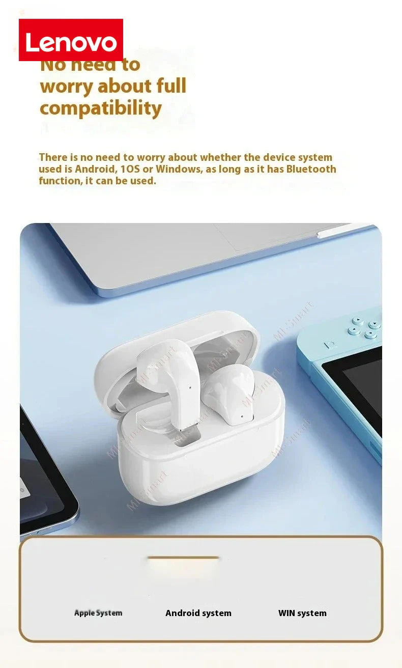 Lenovo Pro 5S Bluetooth Earbuds – HiFi Stereo Wireless In-Ear Earphones with Mic