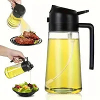 2-in-1 Oil Dispenser Bottle 470ml – Spray & Pour Oil Mister