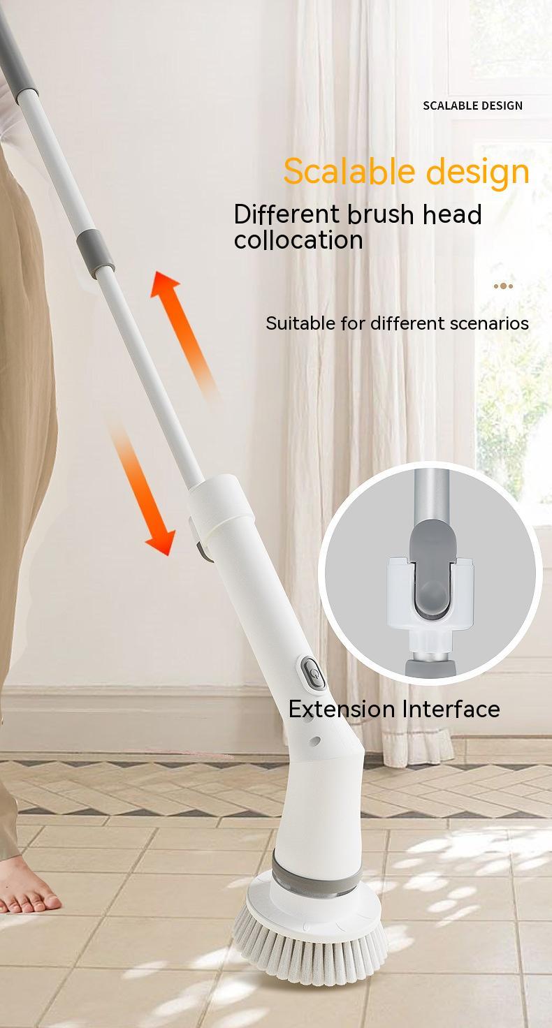 Electric Spin Scrubber with Long Extendable Handle – Cordless