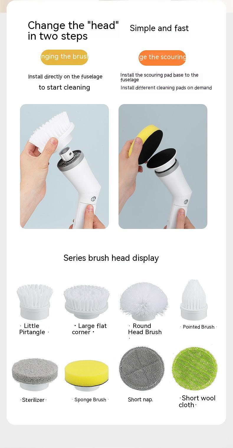 Electric Spin Scrubber with Long Extendable Handle – Cordless