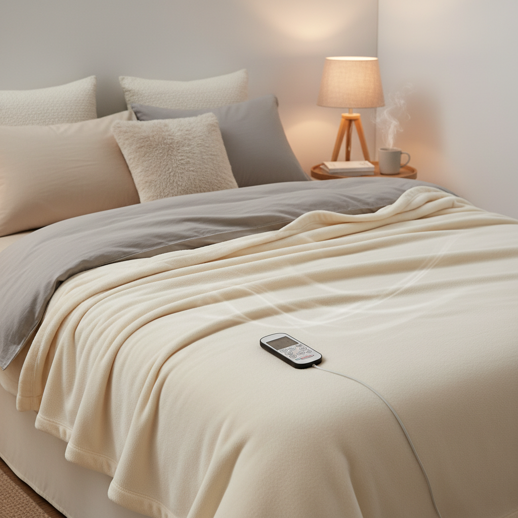 Electric Heated Blanket – Fast Heating Washable Blanket with Auto Shut-Off