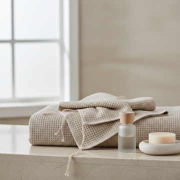 Waffle Weave Bath Towel Set – Absorbent & Quick-Dry Luxury Towels
