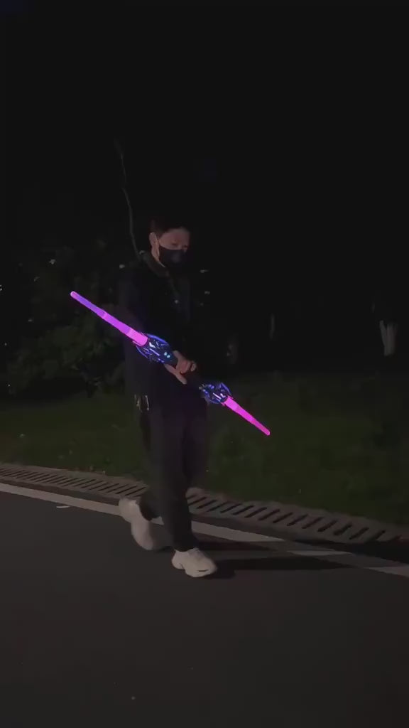 Double-Ended Retractable Lightsaber Toy – Double Blade Kids Sword