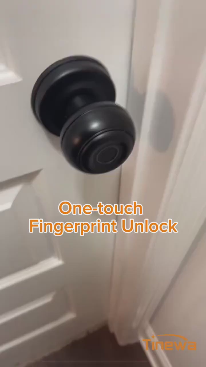 3-in-1 Smart Door Knob - Fingerprint + Keypad + App Control Smart Lock