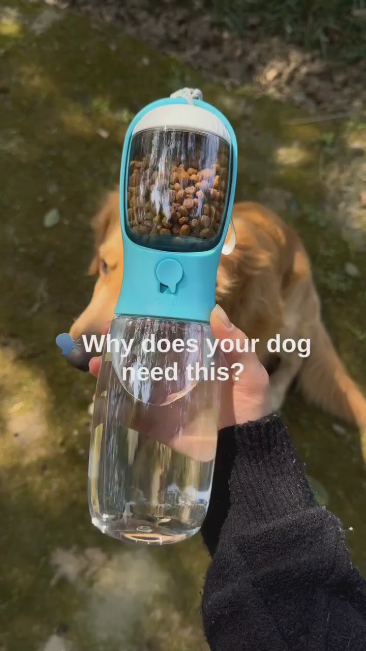 Portable Pet Water Bottle – Leak-Proof One-Hand Dispenser for Dogs & Cats