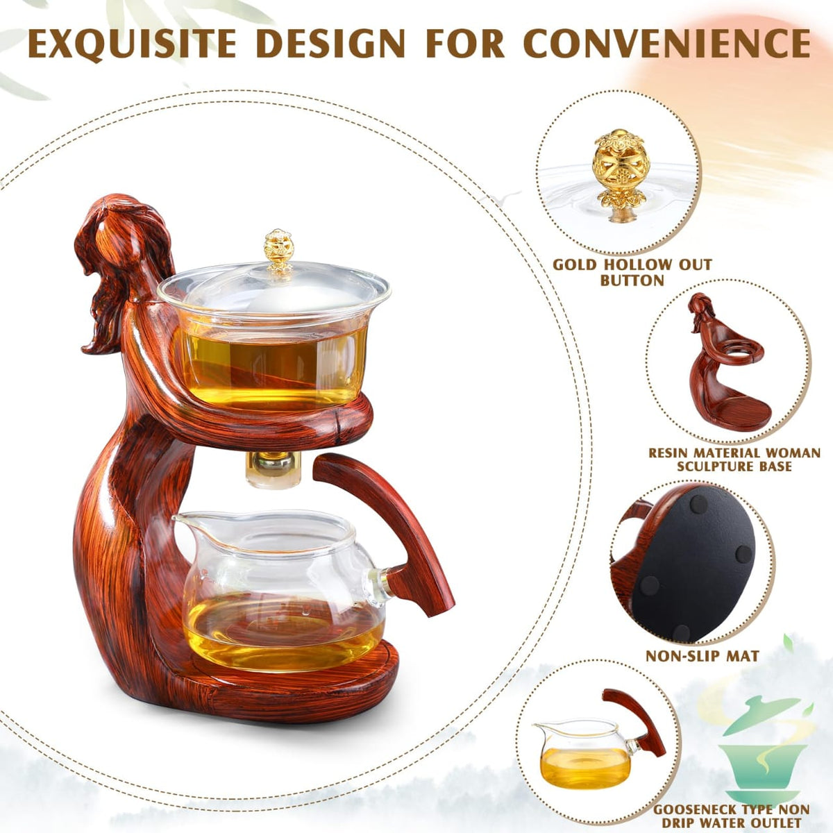 Semi-Automatic Teapot – Smart Self-Pouring Tea Maker for Home & Office