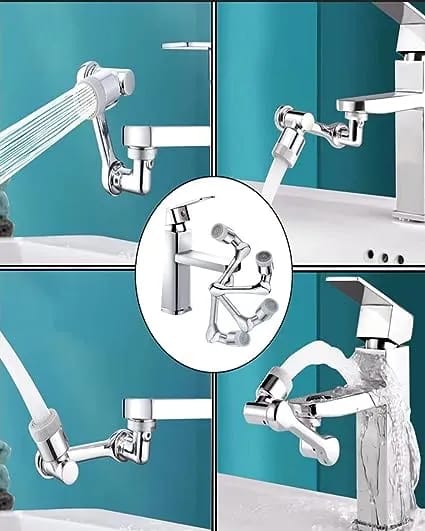 Arm Swivel Faucet Extension – 360° Rotating Kitchen & Bathroom Tap Extender