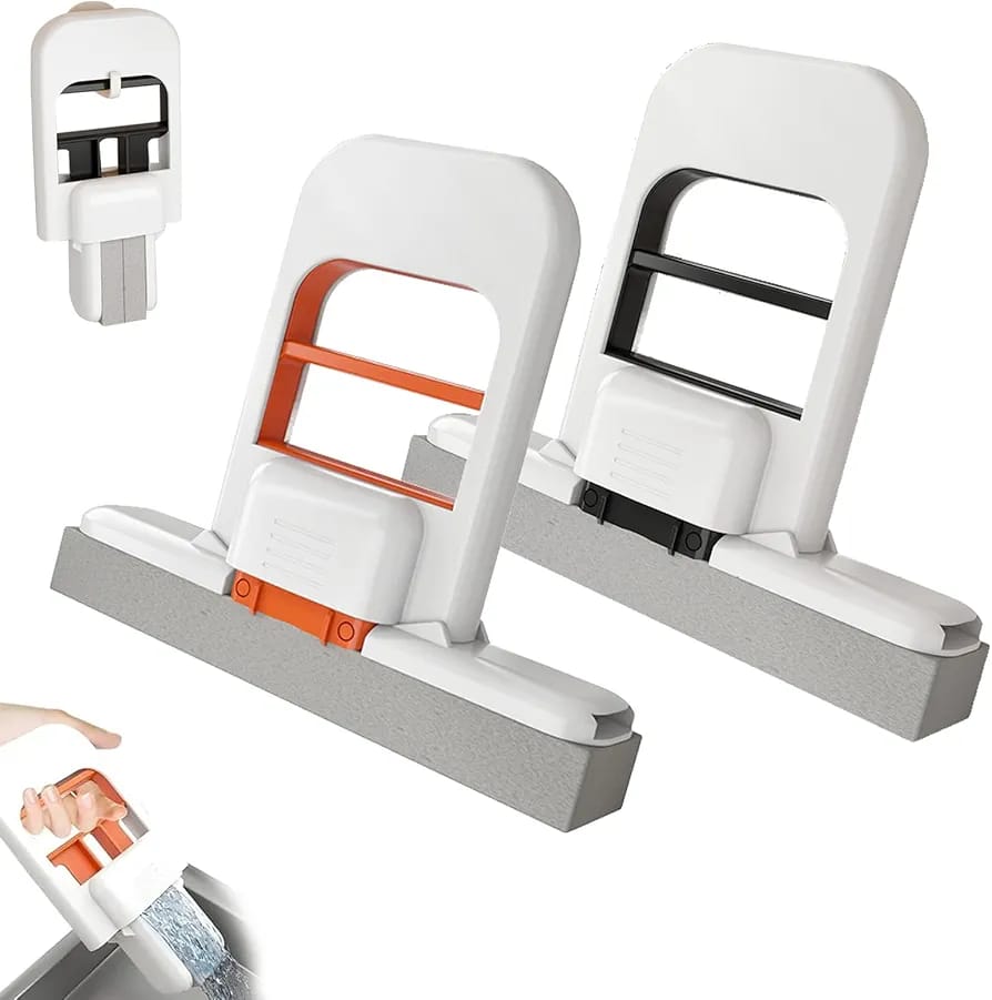 Powerful Squeeze Folding Mini Mop – Compact Self-Wringing Floor Cleaner