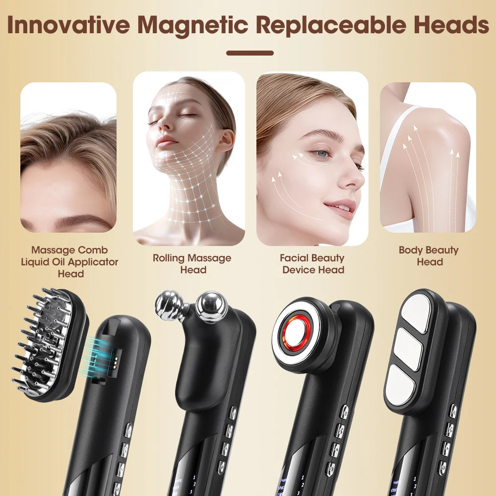 4-in-1 Electric Scalp Comb EMS Hair Growth Massager with Red Light