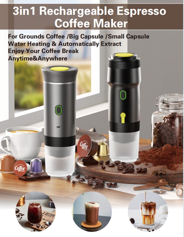 Portable Espresso Coffee Maker – Compact Travel Coffee Machine for Rich Espresso
