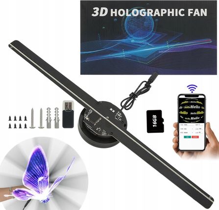 3D Hologram Fan – LED Holographic Display Projector for Home & Events