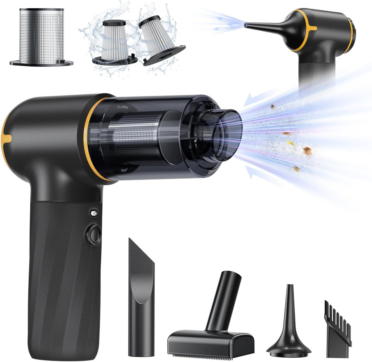 Multi-Functional Car Vacuum Cleaner & Blower - 2-in-1 Portable Wet Dry Vacuum