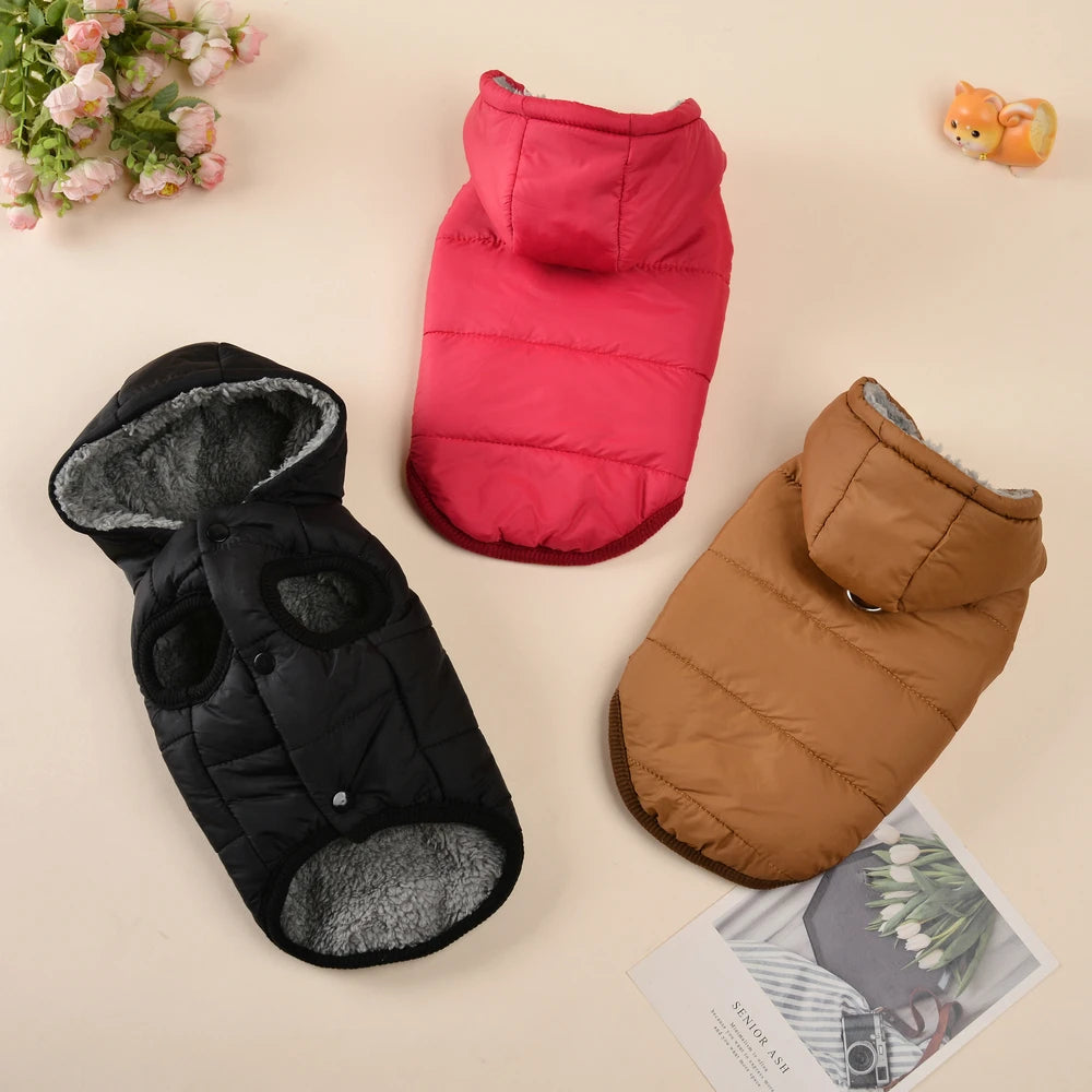 Cozy Hooded Pet Jacket - Warm Fleece Hoodie for Dogs & Cats