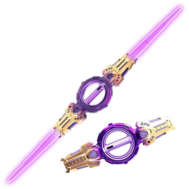 Double-Ended Retractable Lightsaber Toy – Double Blade Kids Sword
