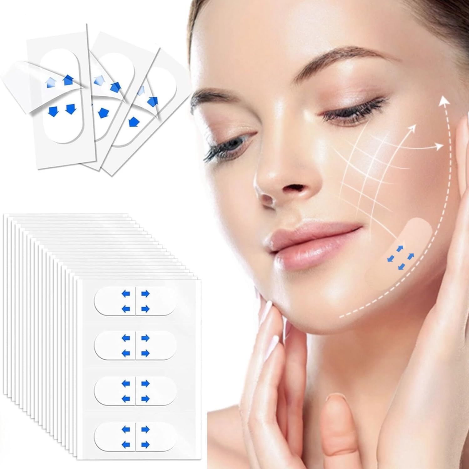 Invisible Face Lift Stickers – Instant V-Shape Face Tape for Firmer, Younger-Looking Skin