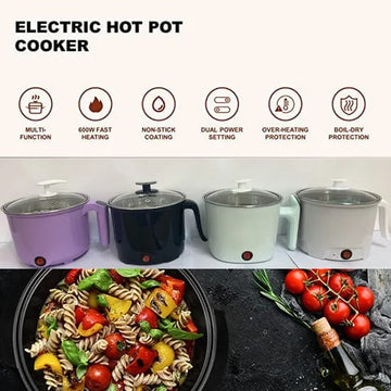 Electric Hot Pot 1.8L – Portable Mini Electric Cooker for Noodles, Soup & More