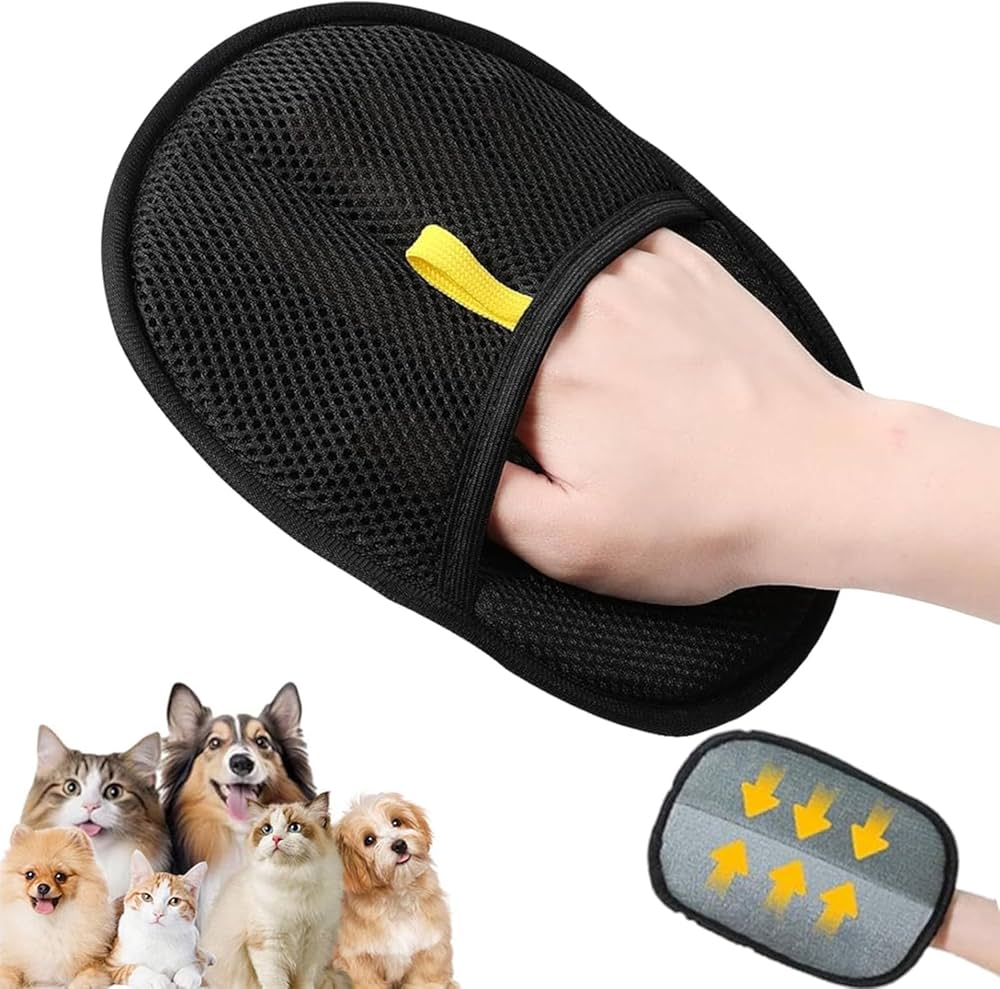 Pet Hair Removal Glove - Gentle Grooming & Deshedding Glove for Dogs & Cats