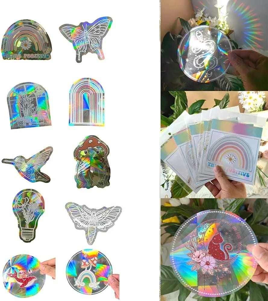 Sun Catcher PVC Window Stickers - Rainbow Prism Window Decals