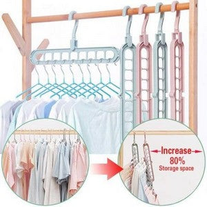 9-in-1 Smart Hanger – Space Saving Multi-Function Clothes Organiser