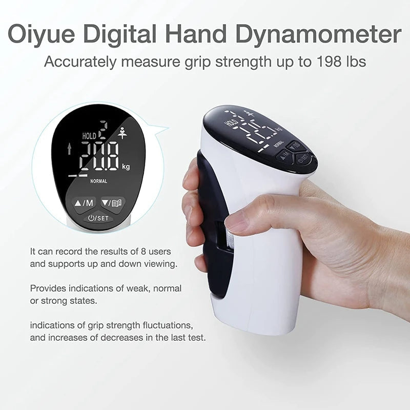 Digital Hand Grip Dynamometer – Strength Tester 400lbs