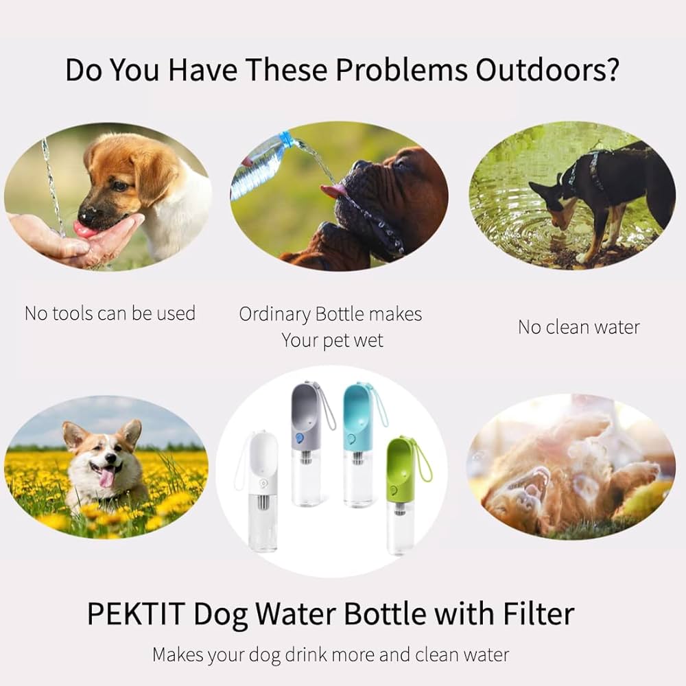 Portable Pet Water Bottle – Leak-Proof One-Hand Dispenser for Dogs & Cats