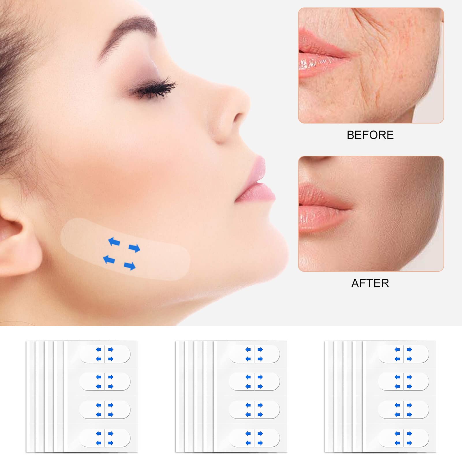 Invisible Face Lift Stickers – Instant V-Shape Face Tape for Firmer, Younger-Looking Skin
