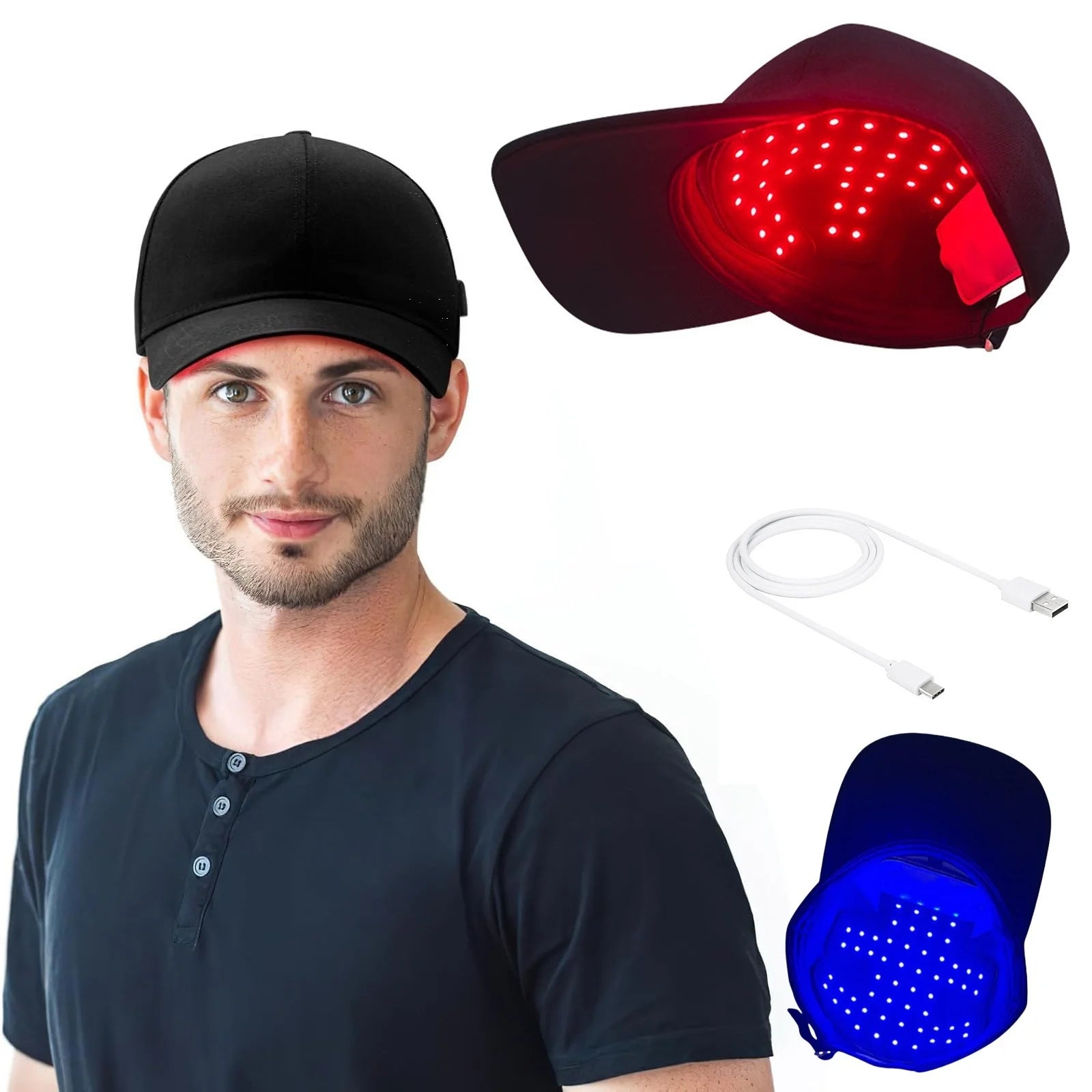 Hair Growth Red Light Therapy Cap - LED Scalp Treatment for Thinning Hair
