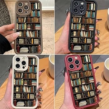 Book Shelf Silicone iPhone Case – Cute 3D Bookshelf Design Protective Cover