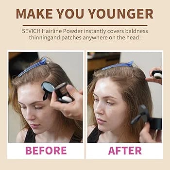 Hairline Powder – Instant Hair Filler & Root Touch-Up Powder for Thinning Hair