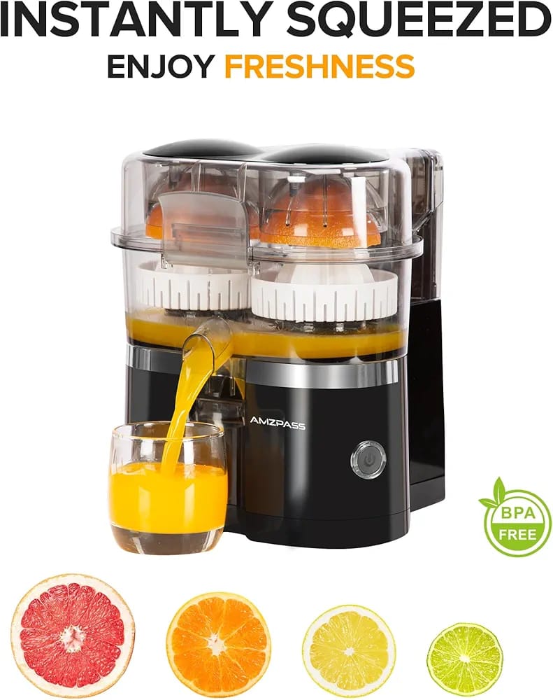 Dual Head Electric Juicer – Fast & Powerful Citrus & Fruit Juicer Machine