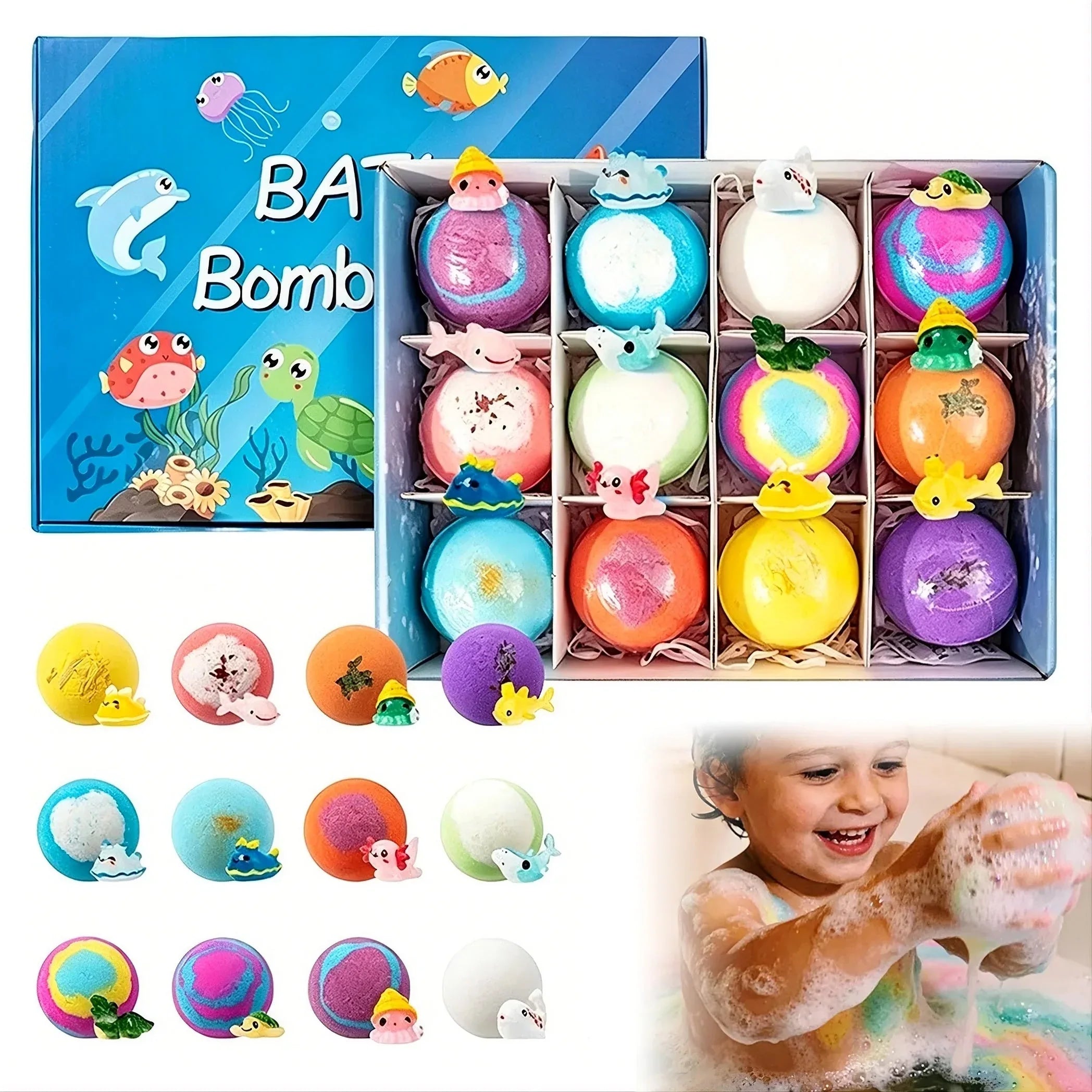 Bath Bombs for Kids – Fun Colorful Fizzing Set for Children
