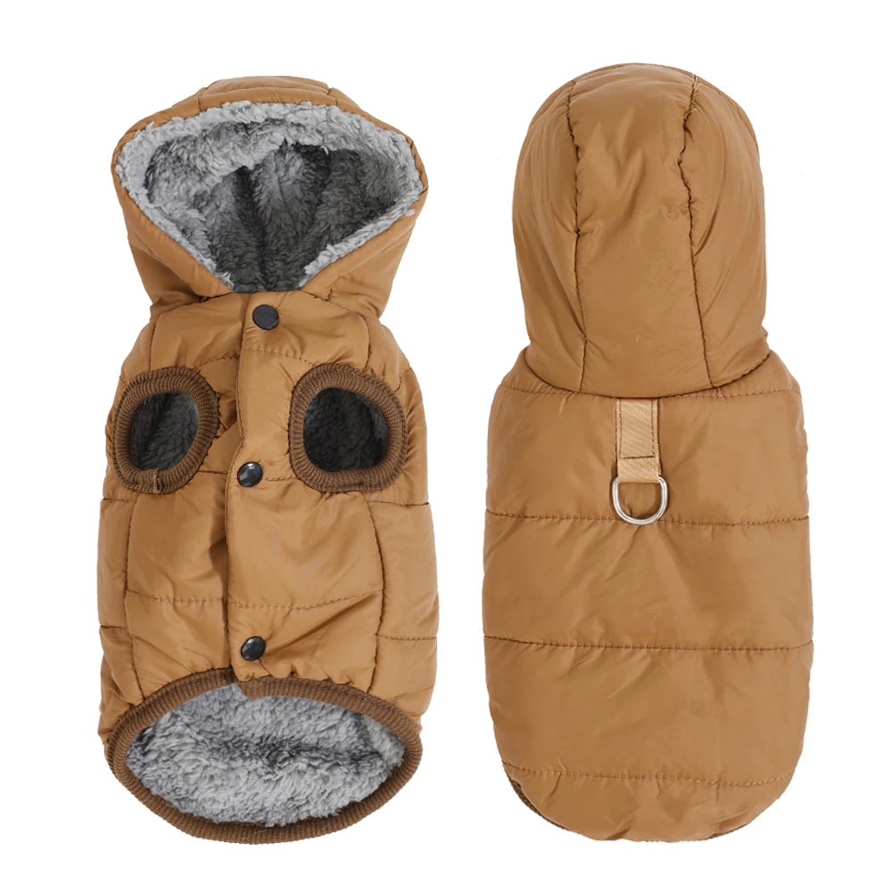 Cozy Hooded Pet Jacket - Warm Fleece Hoodie for Dogs & Cats