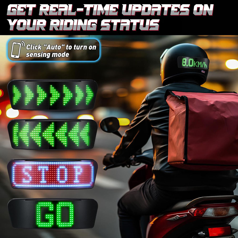Motorcycle Helmet LED Display Screen – Smart Programmable Signal Light for Riders