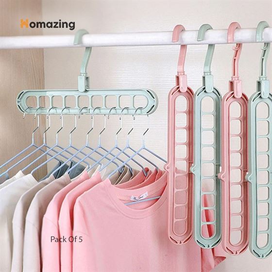 9-in-1 Smart Hanger – Space Saving Multi-Function Clothes Organiser