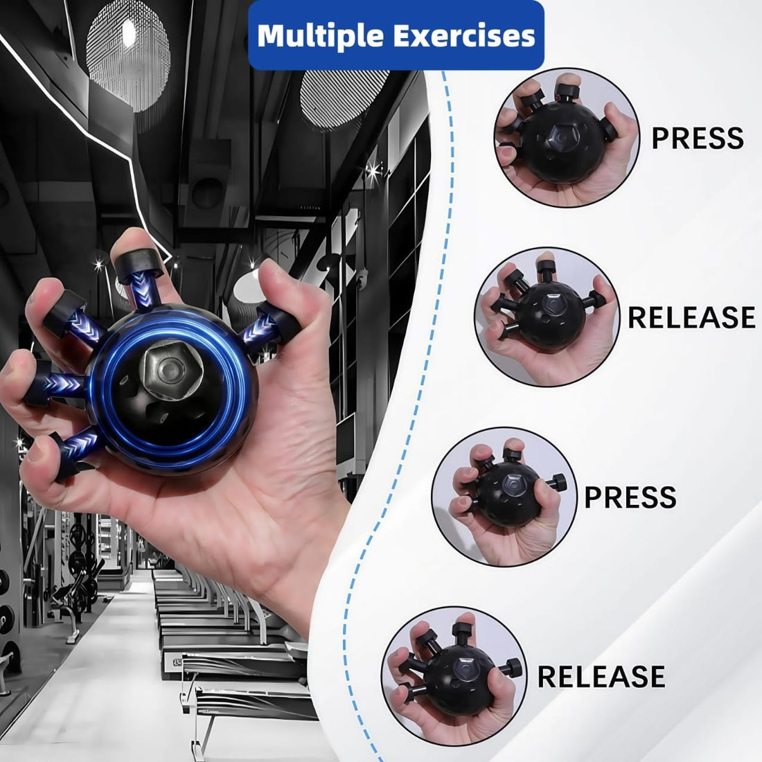 Finger Grip Strengthener - Hand Grip Exerciser for Strength