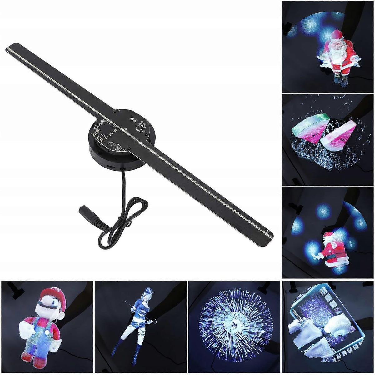 3D Hologram Fan – LED Holographic Display Projector for Home & Events