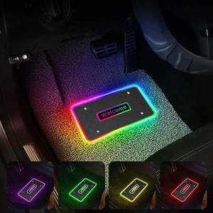 Personalized Car Floor Mat Light - Custom LED Illuminated Footwell Lights