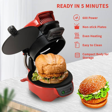 Burger Maker Machine - Electric Burger Press & Patty Former